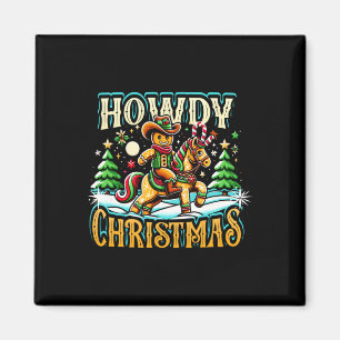 Íman Como está o Natal Homem de Biscoito Cowboy Cavalga