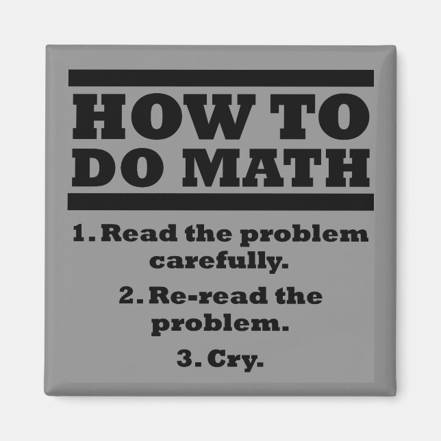 Íman Como Fazer Matemática Ímã de Geladeira Engraçado R (Frente)