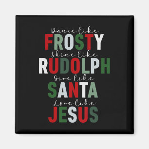 Íman Como Frosty Shine Rudolph Dá Aos Papais noeis Amor