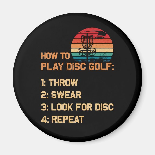 Íman Como Jogar Golf Disk Golf Disk (Frente)