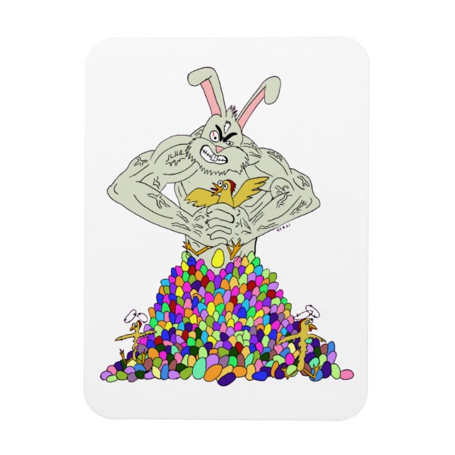 Íman Como o coelho da Páscoa pega seus ovos (Vertical)