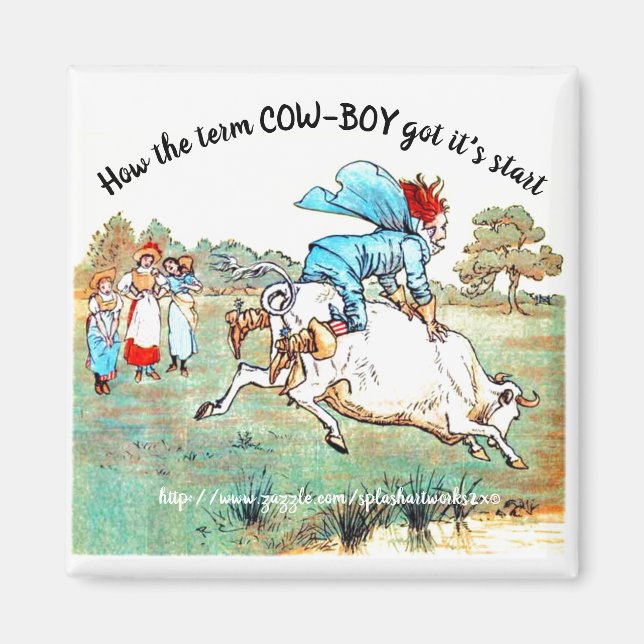Íman "Como o termo COW-BOY conseguiu que começasse" (Frente)