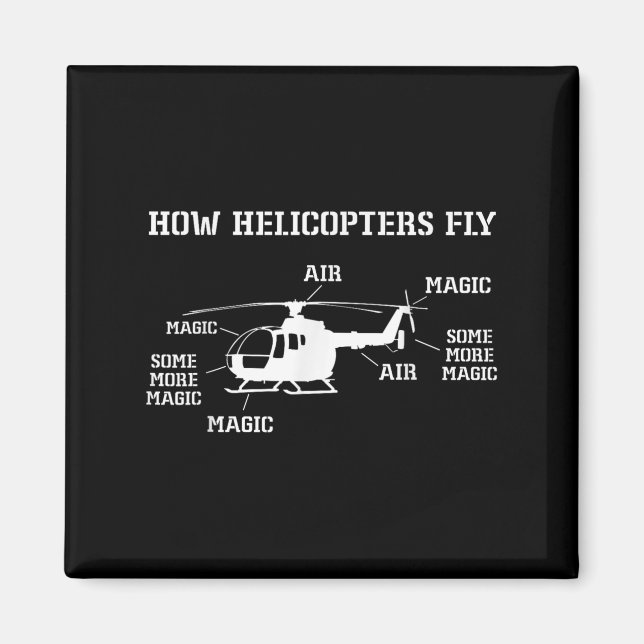 Íman Como os helicópteros voam com o Piloto Helicóptero (Frente)