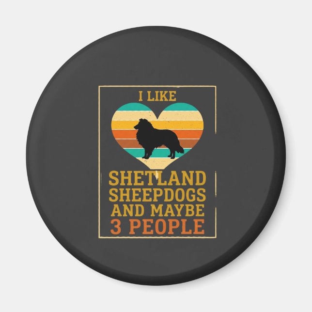 Íman Como Pastores da Ilha de Shetland Talvez Pessoas C (Frente)