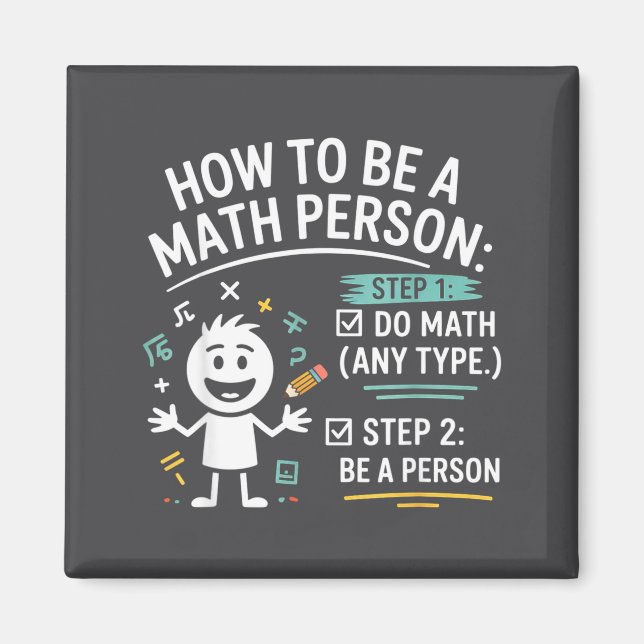 Íman Como Ser Uma Pessoa de Matemática Piada de Profess (Frente)