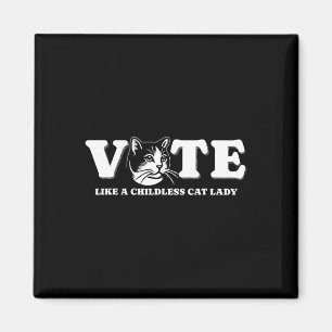 Íman Como Um Gato Sem Filhos Lady Funny Votando Kamala