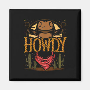Íman Como vai Cowboy Gráfico Vintage Cactus Ocidental C