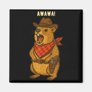 Íman Como vai Cowboy Rock Hyrax Awawa Western Engraçado