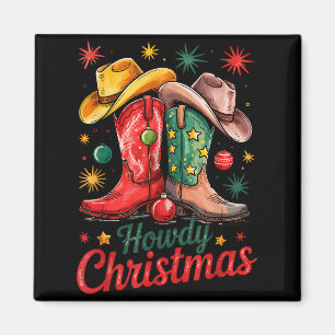 Íman Como vai Natal Xmas Botas de Cowboy Ocidental Cowg