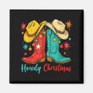 Íman Como vai Natal Xmas Botas de Cowboy Ocidental Home