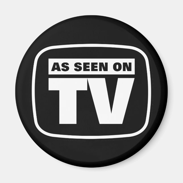 Íman Como visto na TV - preto e branco (Frente)
