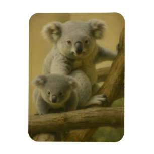 Íman Companheiros Koala - Impressão de Arte de Vida Sel