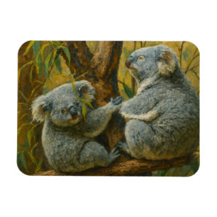 Íman Companheiros Koala - Par Real da Vida Selvagem