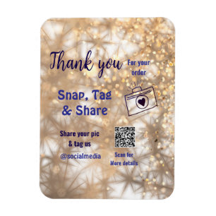 Íman Compartilhamento de etiqueta Snap mídia social q r