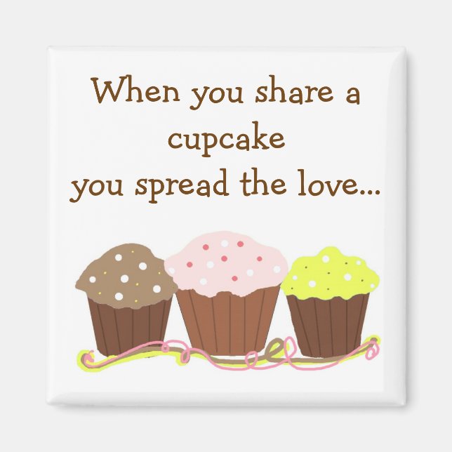 Íman Compartilhe um Cupcake ... (Frente)