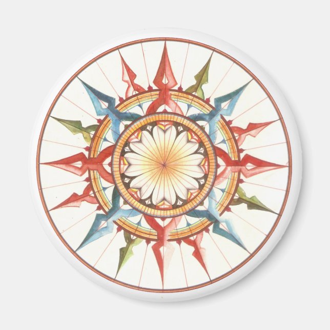 Íman compass wind rose (Frente)