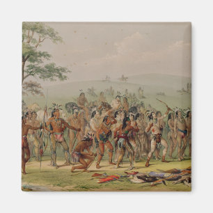 Íman Competição do tiro ao arco de Mandan, c.1832