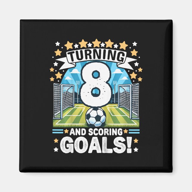 Íman Completando 8 Aniversário de Futebol 8 Anos Futebo (Frente)