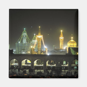 Íman Complexo do Santuário do Imã Reza à noite, Mashhad