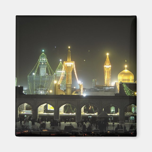 Íman Complexo do Santuário do Imã Reza à noite, Mashhad (Frente)