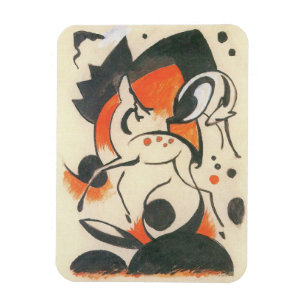 Íman Composição com Two Deer por Franz Marc