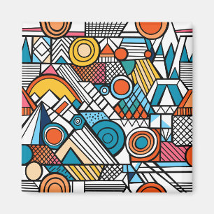 Íman Composição de Arte Geométrica de Portos
