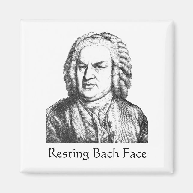 Íman Compositor de Música Clássica de Bach Face em Desc (Frente)