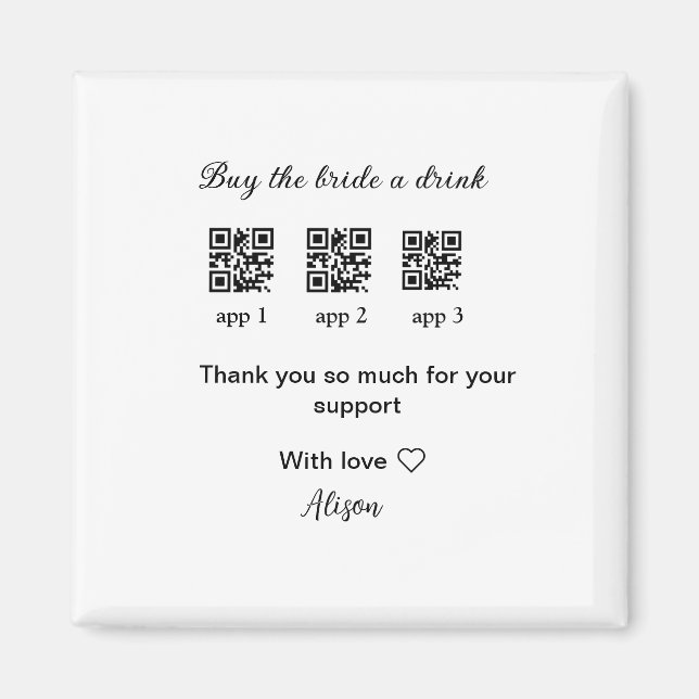 Íman comprar uma bebida para a noiva ler código QR obri (Frente)