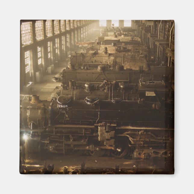Íman Compro da Locomotiva Ferroviária de Chicago (Frente)