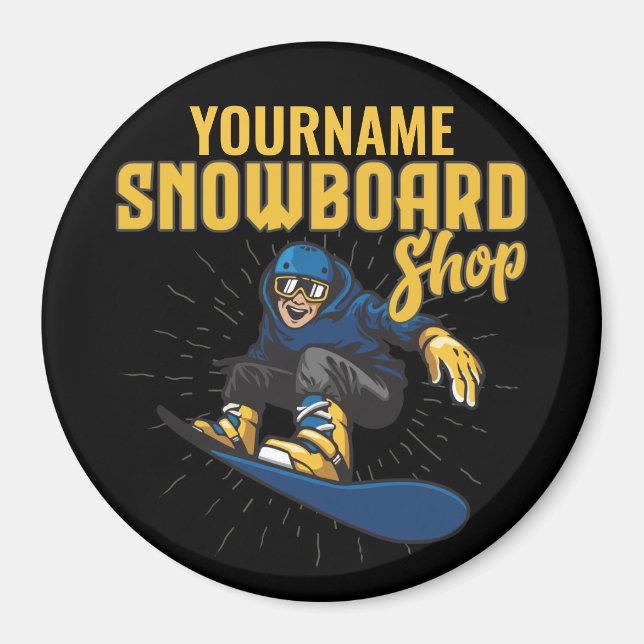 Íman Compro de Snowboard Personalizado da Borda de Neve (Frente)