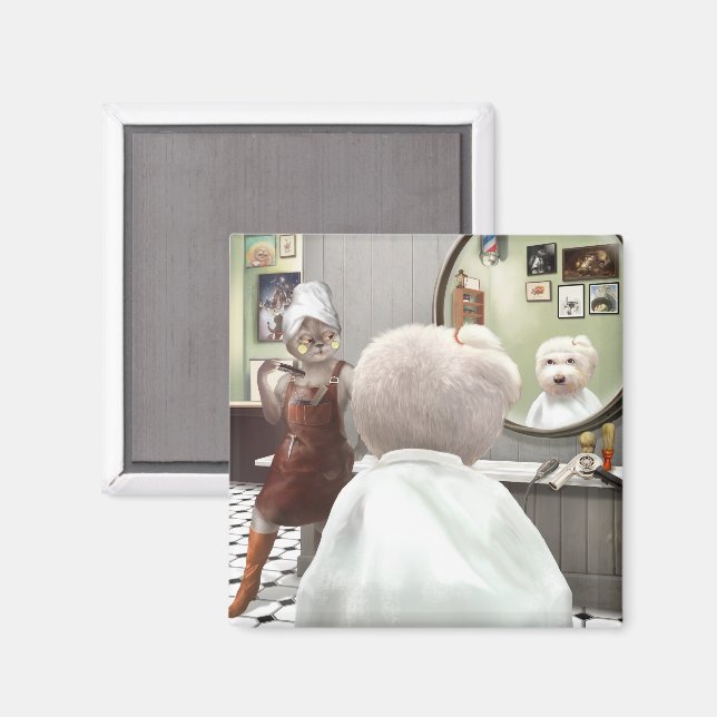 Íman Compro Whimsical Pet Barber (Front/Back)