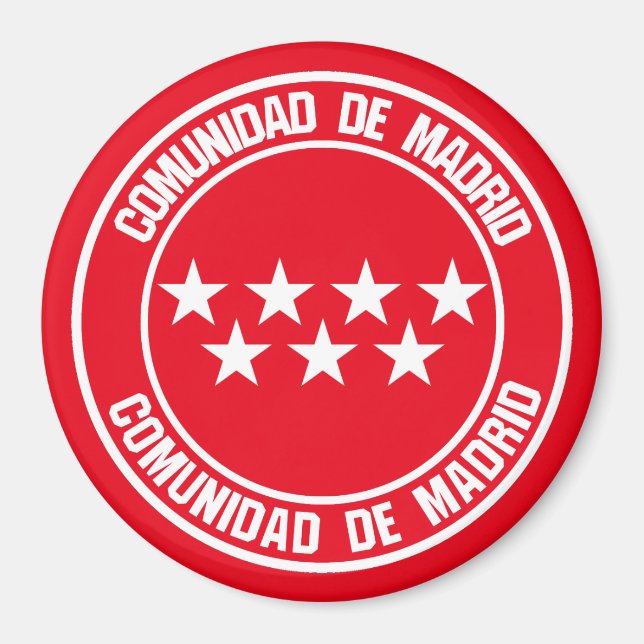 Íman Comunidad de Madrid Round Emblem (Frente)