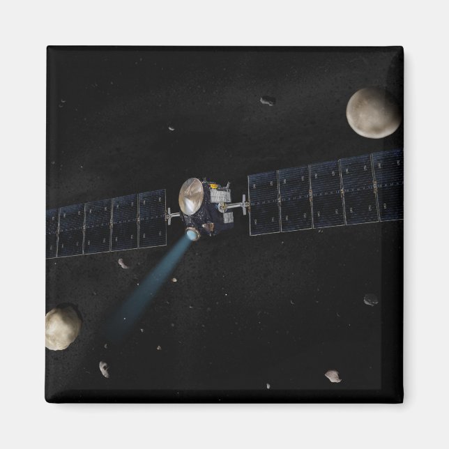 Íman Conceito artístico da nave Dawn em orbi (Frente)