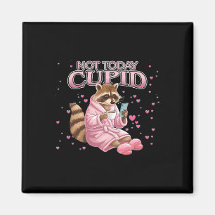 Íman Conceito de Anti-valentine Guaxinim Não Hoje Cupid