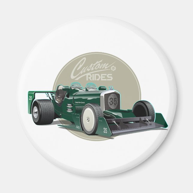 Íman Conceito de carro de retrocorrida personalizado (Frente)