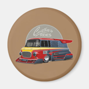 Íman Conceito de van de retrocorrida personalizado