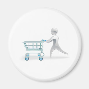 Íman Conceito metálico do trole do carrinho de compras