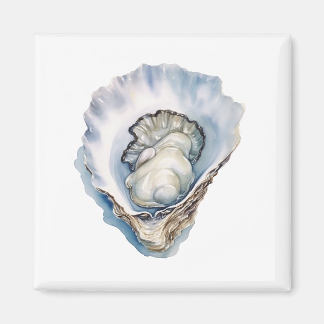 Íman Concha de Ostra Aquarela (Frente)