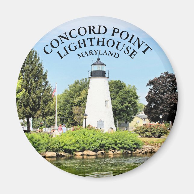 Íman Concord Point Lighthouse, Maryland Round Magnet (Frente)