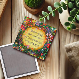 Íman "Concordar em discordar" Magneta de inspiração