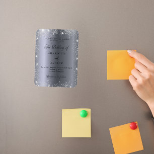 Íman Concurso formal de casamento de luxo de prata