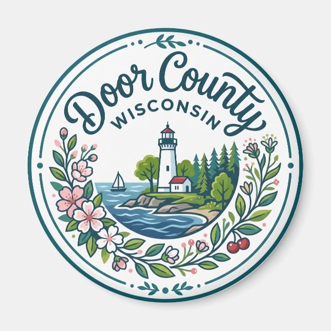 Íman Condado de Door Wisconsin (Frente)