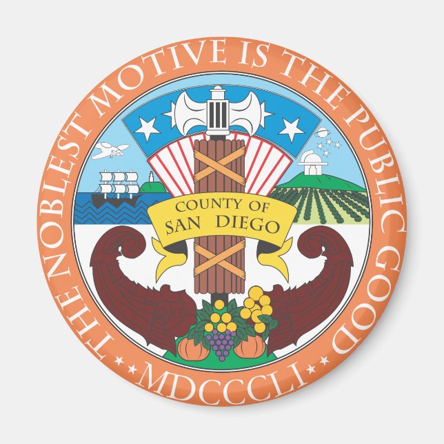 Íman Condado de San Diego (Frente)
