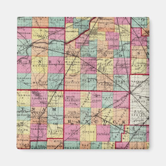 Íman condados de Ohio (Frente)