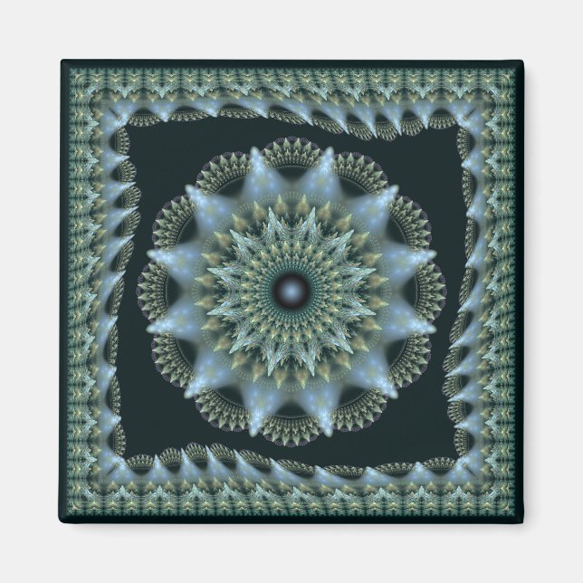 Íman Condecoração de estrelas brilhantes fractais (Frente)