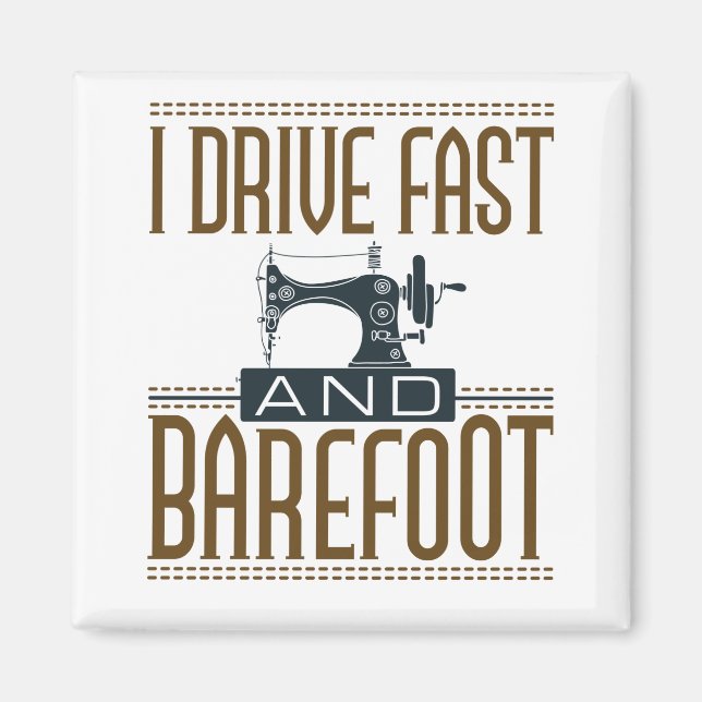 Íman Conduzo Máquina de costura rápida e descalça (Frente)