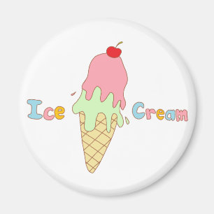 Íman Cone do sorvete da hortelã da morango