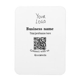 Íman Conectar-se com o logotipo de empresa QR nome de m