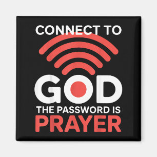 Íman Conecte-se a Deus A senha é Oração Wifi Engraçado