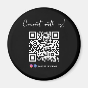 Íman Conecte-se com o logotipo de código QR do Instagra